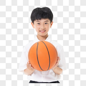 小男孩拿着篮球图片