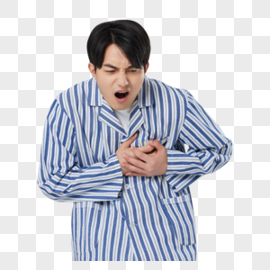 男性病患胸部疼痛图片
