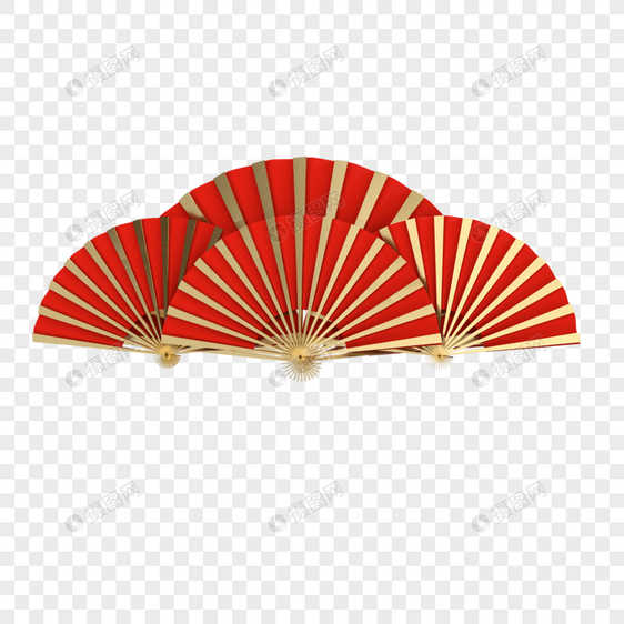 国风传统扇子装饰图案图片
