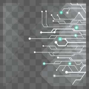 淡蓝色光点未来感电子线路科技边框高清图片