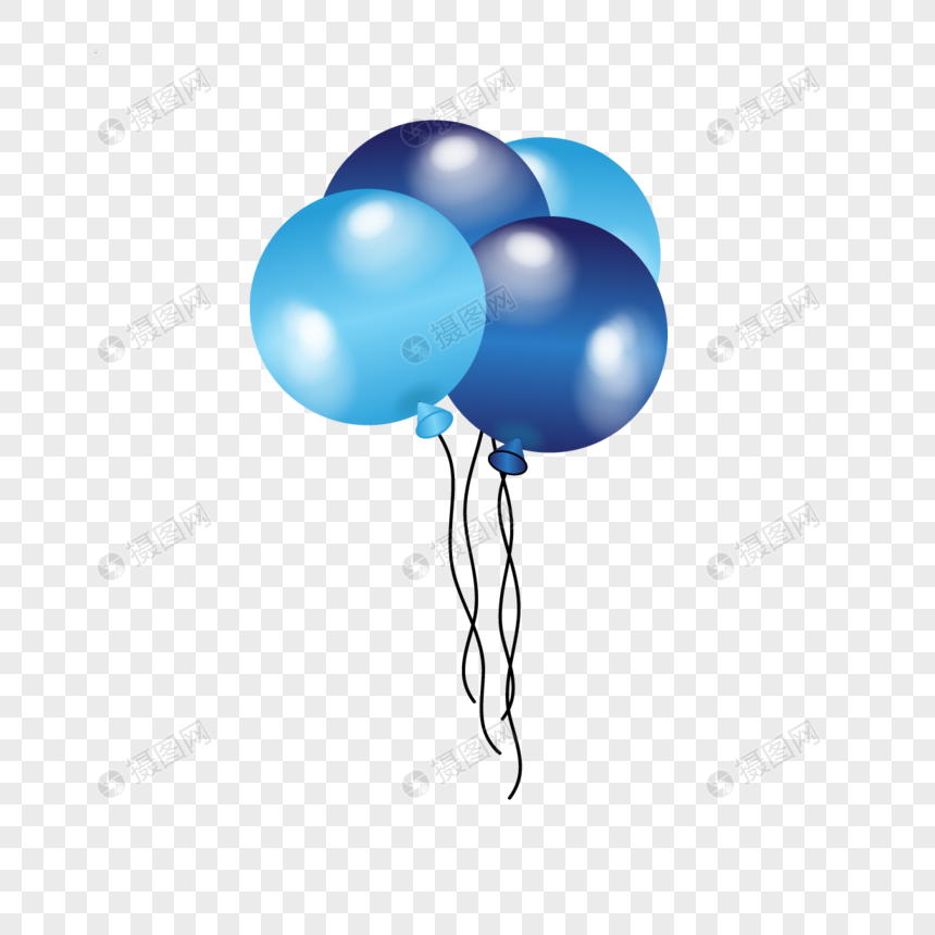 蓝气球图片