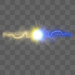 光束碰撞闪电抽象光效图片