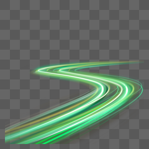 绿色动感曲线运动速度光效图片