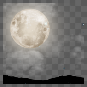 梦幻圆圆的满月月亮图片