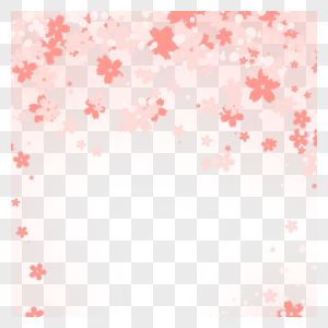 粉色春季樱花边框图片