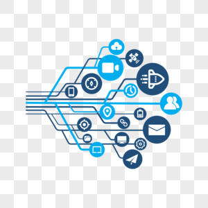 电脑信息技术云计算联系图高清图片