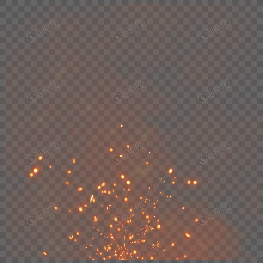 飞溅火光余烬光效图片