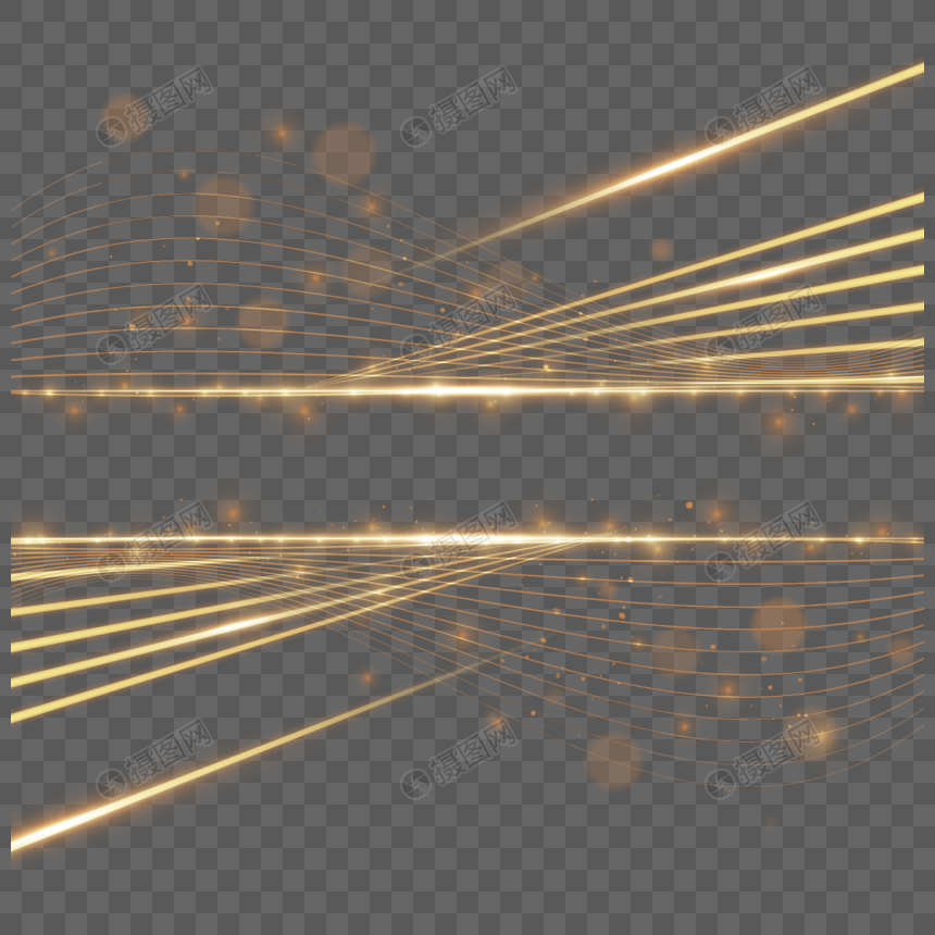 抽象金色线条光效样式图片