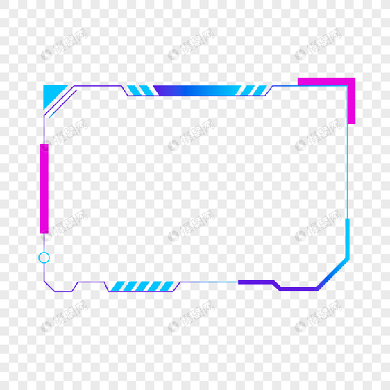 蓝色在线游戏动态抽搐直播覆盖边框图片