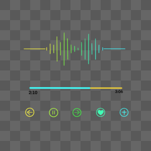 彩色渐变音乐播放器图片