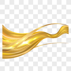 金色立体发光波浪丝绸图片