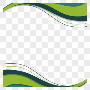 绿色波浪抽象商务线条流体边框图片