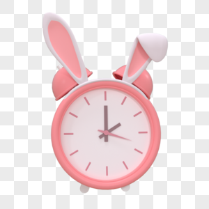 复活节兔子创意个可爱北欧风格闹钟图片