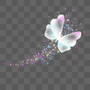白色粉色抽象光影光效蝴蝶图片