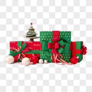 圣诞节立体礼物盒子图片