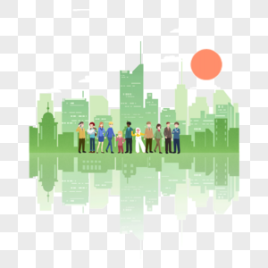 世界人口日绿色城市高清图片