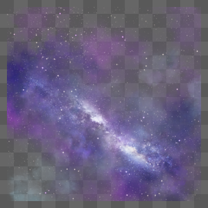 梦幻紫色银河星空夜晚图片