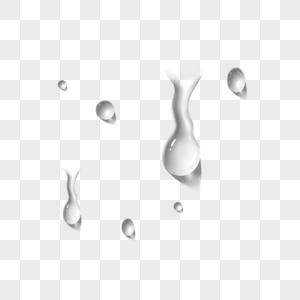 3d写实质感水滴黑白图片