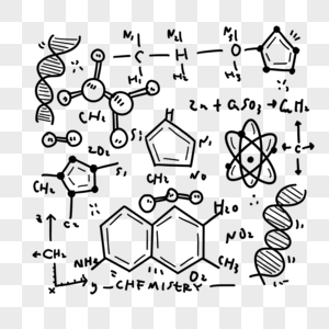 化学科学教育相关公式涂鸦画图片