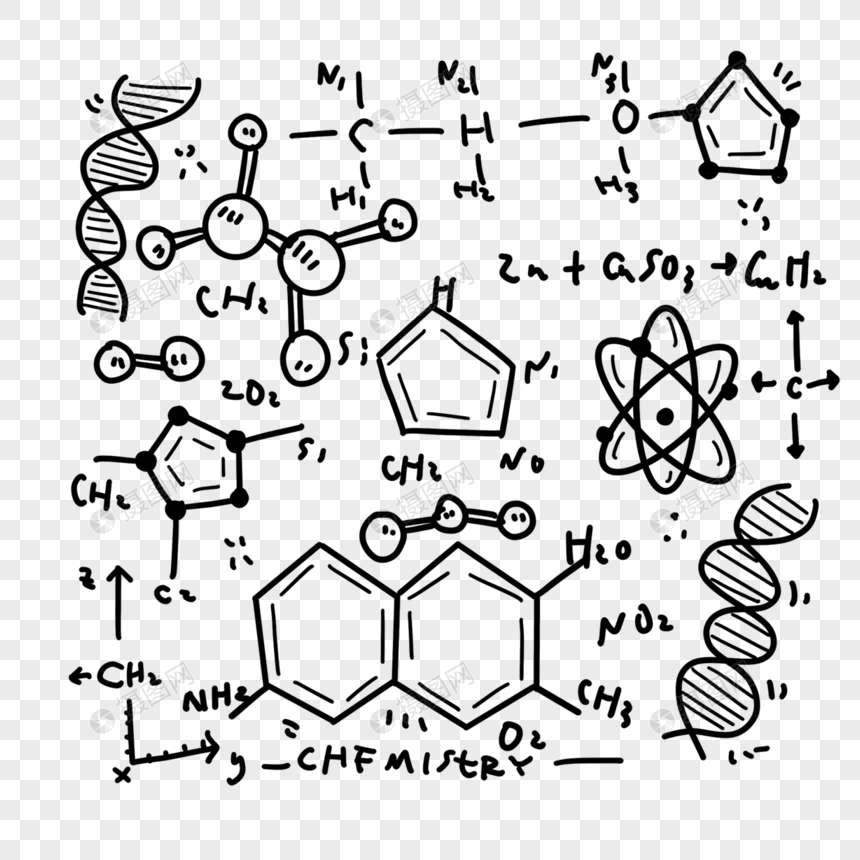 化学科学教育相关公式涂鸦画图片