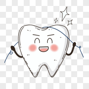 卡通分格护理牙齿可爱表情图片