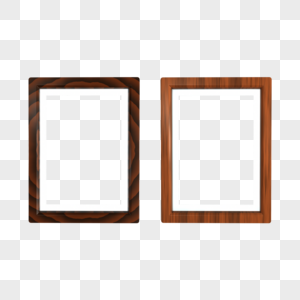 棕色原木3d相框图片