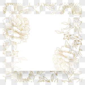 传统金色花纹花朵背景图片