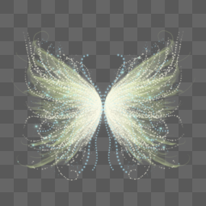 抽象绿色蝴蝶翅膀图片