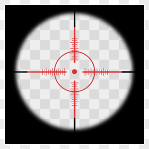 瞄准镜十字瞄准线视图高清图片
