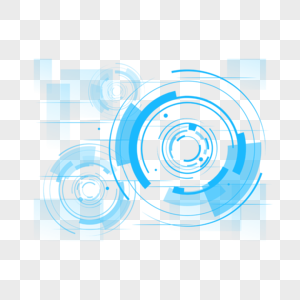 蓝色高科技圆环边框时光圈图片