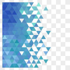 蓝色三角形马赛克抽象几何边框图片