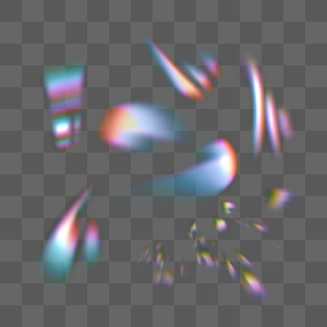 水晶钻石的彩虹光斑折射光效图片