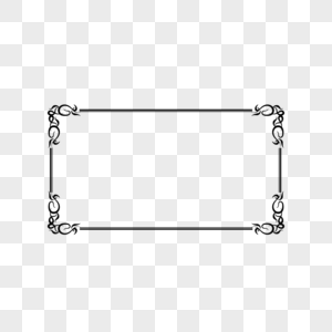 复古黑白矩形框架二图片