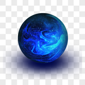 魔幻星空立体水晶球图片