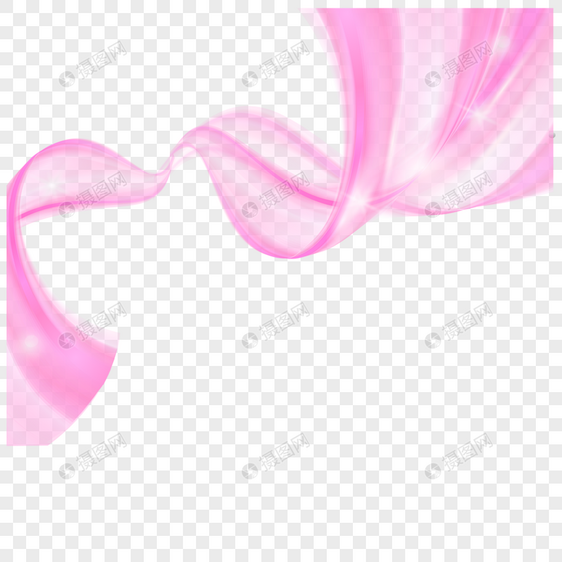 粉色丝绸曲线装饰边框图片