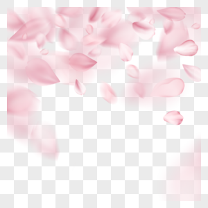 粉色花瓣飘落动态光效樱花边框图片
