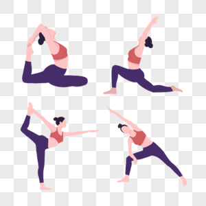 人物锻炼瑜伽拉伸图片