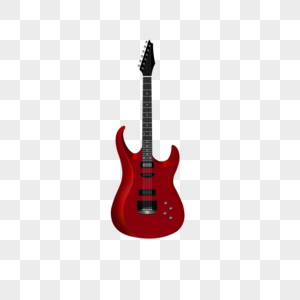 红色电吉他图片