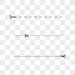 带切割线的剪刀图片