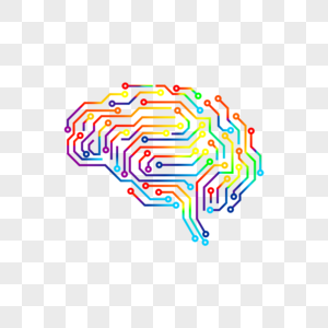 彩色电路人类概念大脑图片