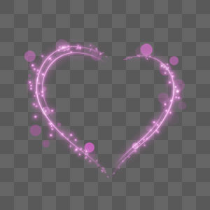 粉色几何线条光效抽象爱心图片