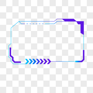 简单的蓝色紫色几何线抽搐直播流覆盖边框图片