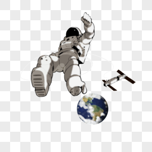 太空跳跃中的宇航员图片