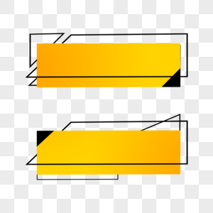 美丽黄色文本框横幅图片