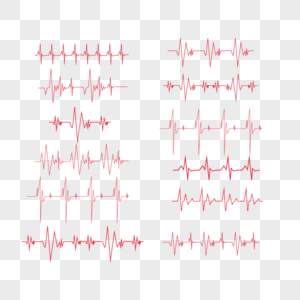 矢量红色心跳png免费下载图片