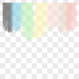 彩虹色水彩笔刷边框图片