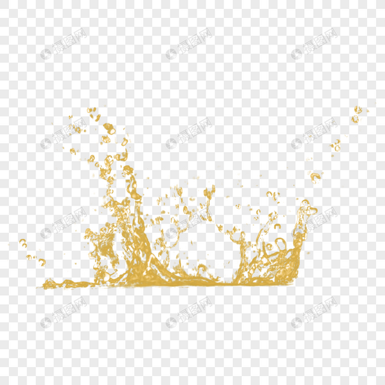 3d金色蜂蜜液体水花图片