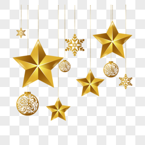 圣诞球圣诞装饰五角星图片