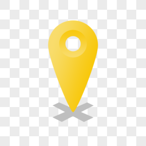 黄色指针位置图标全球定位系统高清图片素材