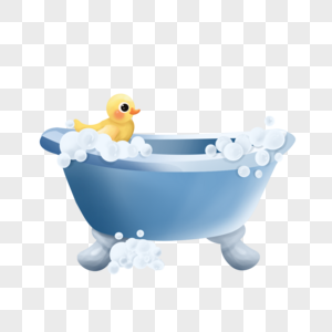 浴缸里的小黄鸭高清图片